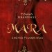 Das Cover des Buchs Mara und der Feuerbringer von Tommy Krappweis; im Vordergrund der Titel in Gold vor einem rot gehaltenen Mädchengesicht